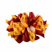USC Trojans Cardinal and Gold SC Interlock Starburst Hair Bow